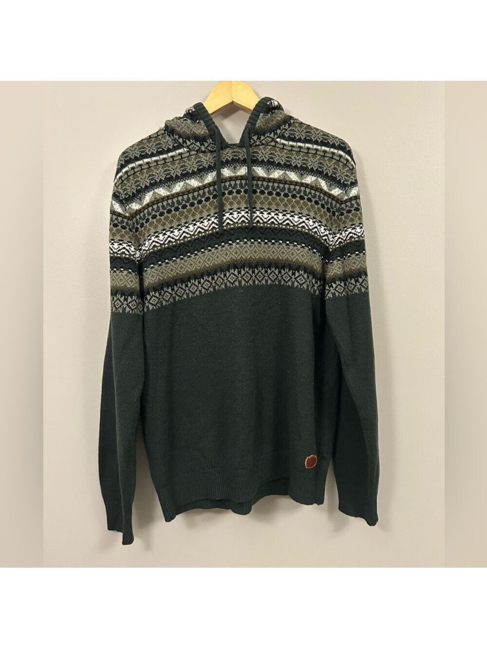 Buffalo David Bitton Patterned Sweater Large Grey
